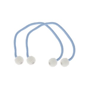 Unique Bargains Magnetic Buckle Large Faux Pearl Curtain Strap Polyester Rare Earth Magnet 2 Pcs - 1 of 4