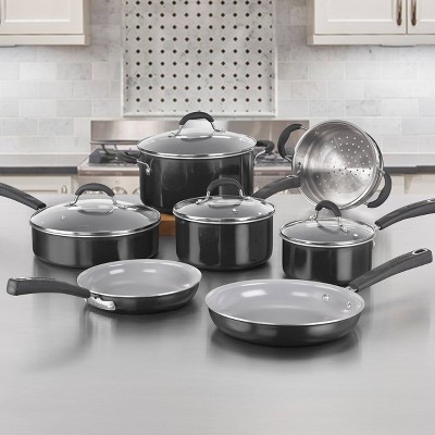 Cuisinart 11-Piece Black Non-Stick Aluminum Cookware Set