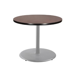 Hampden Furnishings 30" Bennet Collection Round Dining Table Gray/Mahogany - 1 of 4