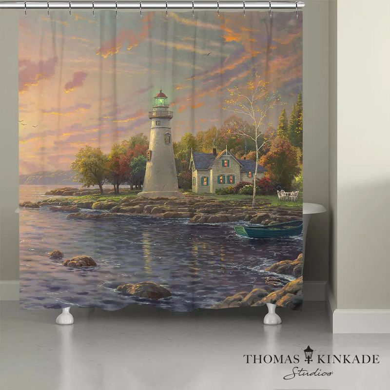 Thomas Kinkade Serenity Cove Shower Curtain - Multicolored, 1 of 2