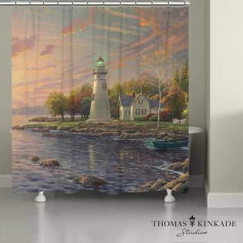 Thomas Kinkade Serenity Cove Shower Curtain - Multicolored