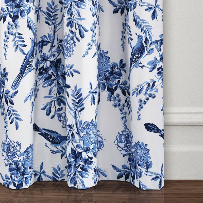 Set of 2 Farmhouse Bird and Flower Insulated Grommet Blackout Window Curtain Panels - Lush Décor, 4 of 8
