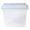 Hefty 32qt Slim Clear Plastic Storage Bin with Gray HI-RISE Stackable Lid  32 qt