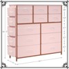 Jojoka 12-Drawer Tall Fabric Dresser with Side Pockets & Hooks, Storage Organizer with Wooden Top for Bedroom, Closet, Entryway - 2 of 4