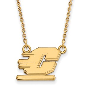Black Bow Jewelry 14k Yellow Gold Plated Sterling Silver Central Michigan Chippewas NCAA Necklace 18 Inch - 1 of 4