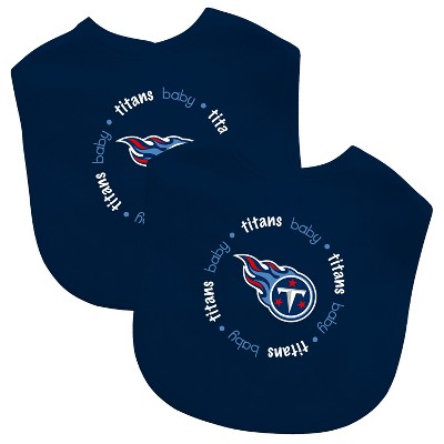 Image of BabyFanatic Officially Licensed Unisex Baby Bibs 2 Pack - NFL Tennessee Titans.