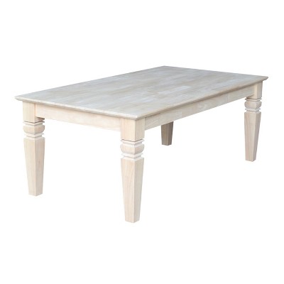 Elegant Java Rectangular Coffee Table in Unfinished Wood