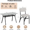 Dining Table Set for 4 with Storage Rack, Modern Kitchen Table with Boucle Chairs for 4 - 3 of 4