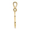 Black Bow Jewelry 14k Yellow Gold, Maci Collection, LG Filigree Script Initial S Pendant - 2 of 4