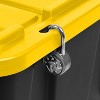 IRIS USA 27 Gallon Heavy Duty Truck Bed Toolbox Storage Tote Bins with Lids, Garage Organization, Black/Yellow, 2 Pk - 4 of 4