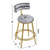 NicBex Dining Chairs Set of 2 Upholstered Chair Counter Stools with iron Frame Soft Back Footrest for dining room - 3 of 4