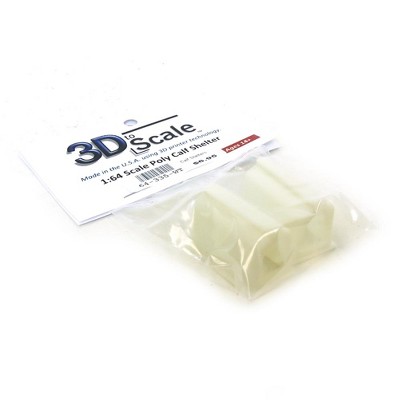 3D to Scale 1/64 2 Pack of 3D Printed White Plastic Calf Shelters 64-335-WT