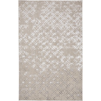 Micah Modern Distressed Silver/Gray/White Area Rug