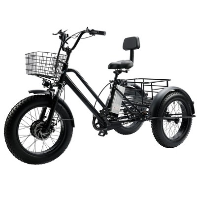 Topteng Electric Trike, 3 Wheel Bicycle with 4.0 Fat Tire