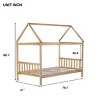 RISOKEYS Twin Size Bed Frame with Headboard and Footboard, Low Rubberwood House Bed for Boys and Girls,No Box Spring Needed - 3 of 4