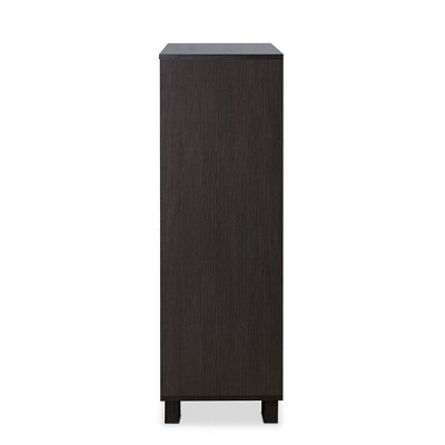 Eloy Industrial Vertical Storage Chest with Soft Close Drawers, White & Espresso