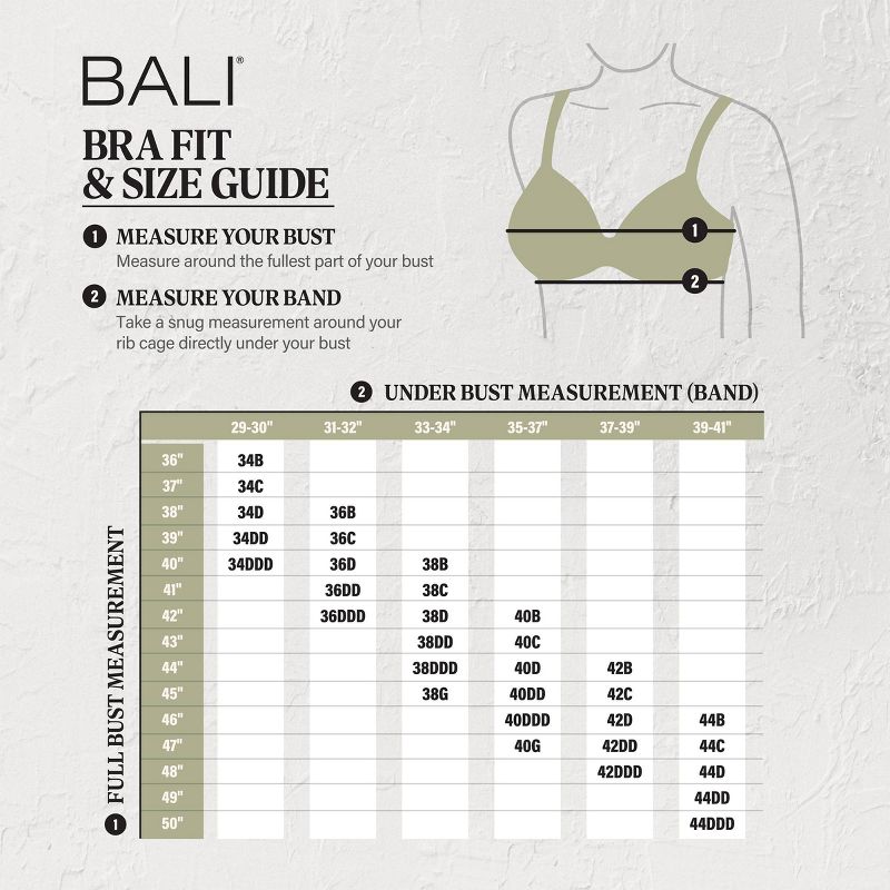 Bali Women's Full Coverage Underwire T-Shirt Bra, 4 of 4