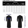 Men's Long Sleeve Kaftan Thobe Button Down Henley Robe Casual Side Split Gown Shirt with Pocket - 4 of 4