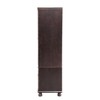 Keloyid Seusar Brownish Black Wood 46.3 in. Armoire with 2 Drawers, Mirror, Hanging Rod and Shelves - 2 of 4