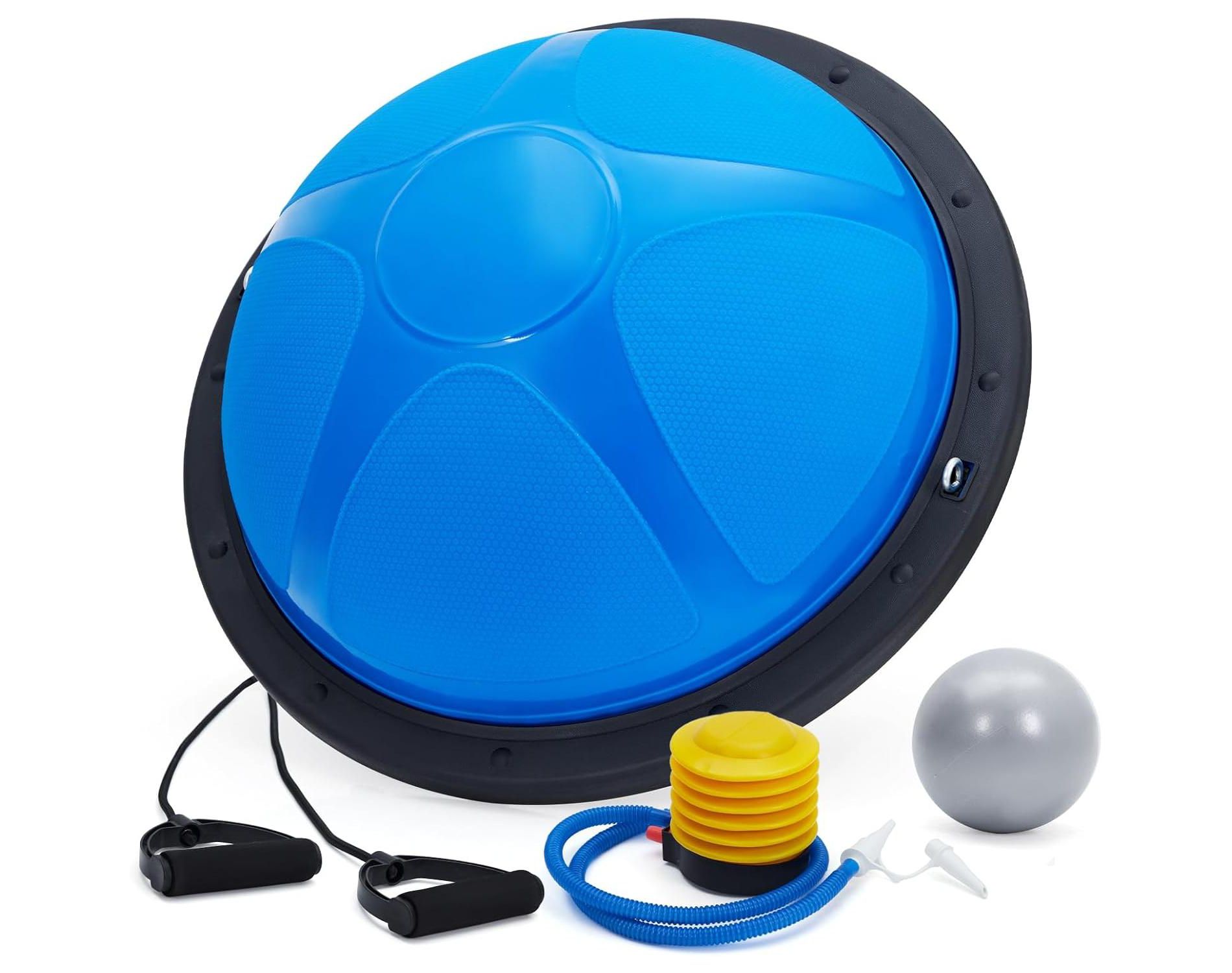 23 Balance Ball, 1600 lbs Half Exercise Ball with Nonslip Base, Inflatable Half Ball Balance Trainer