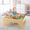 Safstar Kids Wooden Train Table Set 84 PCS Playset w/ Reversible Tabletop Storage Drawer - 3 of 4