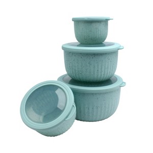 COOK WITH COLOR DEEP MIXING BOWLS WITH LID 8 PIECE MINT - 1 of 4