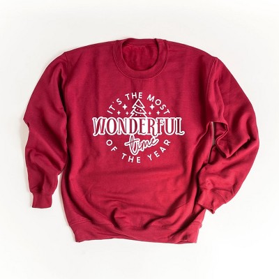 Simply Sage Market Women's Graphic Sweatshirt It's The Most Wonderful Time Tree