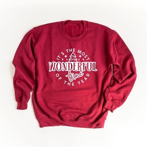Simply Sage Market Women's Graphic Sweatshirt It's The Most Wonderful Time Tree - 1 of 2