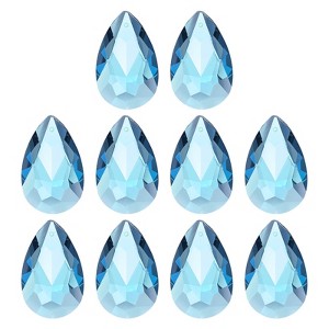 Unique Bargains DIY Hanging Grid K9 Crystal Pendant Oval beads 1.5" 10 Pcs - 1 of 4