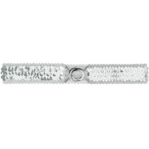 Allegra K Women's Stretchy Skinny Shinny Sequins Decor Elastic Dresses Waist Belts 64cm/25.19" One Piece - 1 of 4