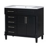 VYNXARIA 36'' Bathroom Vanity with Resin Sink - Elegant Freestanding Storage Solution - 4 of 4