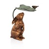 SPI Home Rabbit, Bird and Leaf Birdfeeder – 18-Inch Cast Aluminum Outdoor Feeder with Nature-Inspired Bronze Finish - 3 of 4