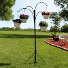 Sunnydaze 4-Arm Garden Hanging Basket Flower Plant Stand with Adjustable Arms - 84" - Black - 4 of 4