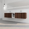 Vynxaria 84 Inch Soft Close Doors Bathroom Vanity With Sink, Two Small Storage Shelves, 24" and 12" Combination Cabinet - 2 of 4
