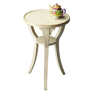 Dalton End Table Cottage White Round- Butler Specialty