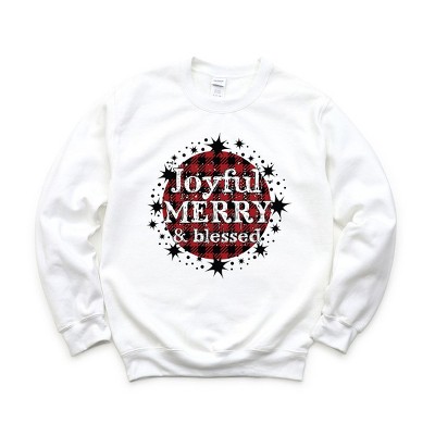 Simply Sage Market Women's Graphic Sweatshirt Joyful Merry and Blessed
