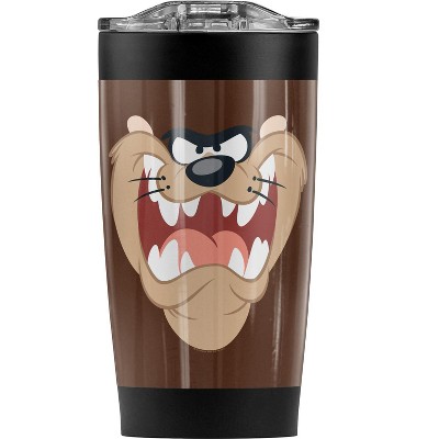 Looney Tunes Taz Face Steel Tumbler 20oz Coffee Travel Mug