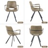 PAGED Modern Dining Chairs Set of 2, Ergonomic Living Room Chairs, Comfortable Kitchen Chairs with Metal Legs for Kitchen - 4 of 4