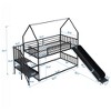 Grungis Twin over Twin Loft Bed with Slide and Staircase,House Bunk Bed with Guardrails,Modern Loft and Bunk Bed for Bedroom - 3 of 4