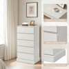 ORRD 6 Drawer Dresser for Bedroom, Tall Chest of Drawers with Concealed Handles, Modern Vertical Storage Cabinet, White - 4 of 4