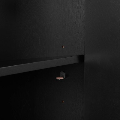 Blair 54" Matte Black and Gold Mid-Century Modern Sideboard