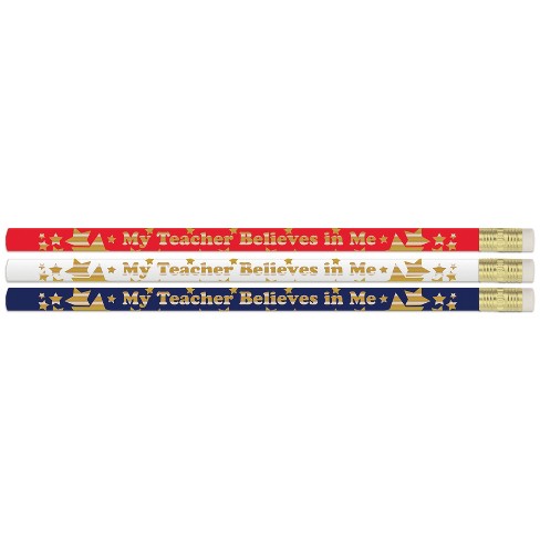 Musgrave Pencil Company My Teacher Believes In Me Pencils, 12 Per Pack, 12  Packs : Target