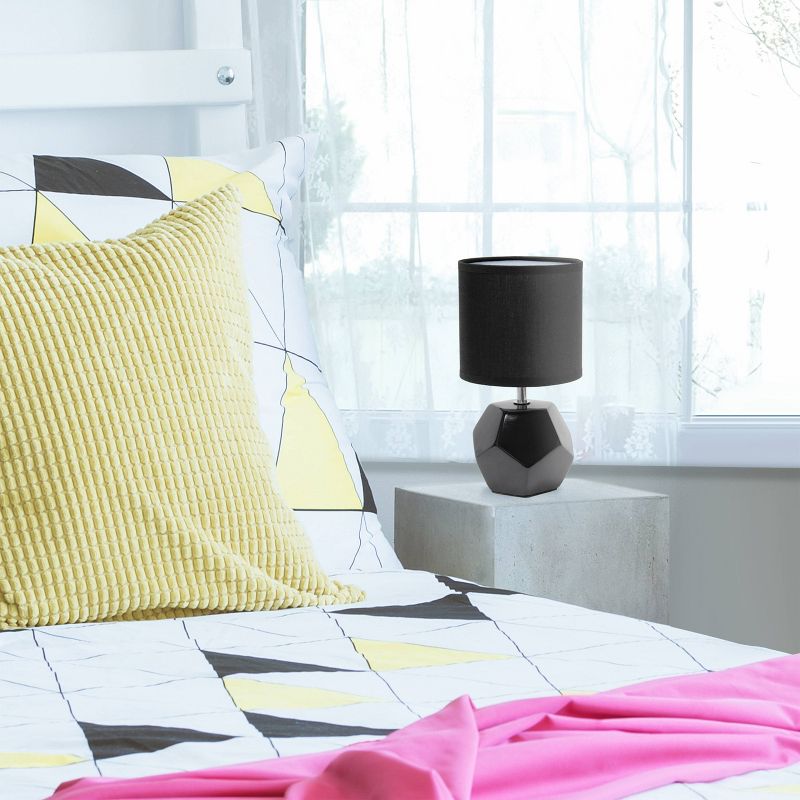 Round Prism Mini Table Lamp with Matching Fabric Shade - Simple Designs, 5 of 9