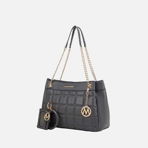 MKF Collection Mabel Quilted Women’s shoulder Bag & Bracelet Keychain with a Credit Card Holder by Mia K - 1 of 4