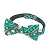 Jacob Alexander Men's Santa Claus Gifts Hearts Snowflakes Diagonal Pattern Traditional Freestyle Self-Tie Bow Tie - 2 of 3