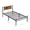 ALEXOUN Metal Bed Frame Heavy Duty Platform Bed,with Wooden Headboard & 12 inch Under Bed Storage,Black Metal Frame,No Box Spring Needed - 3 of 4