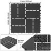 Syemin Carpet Tiles Plastic 44 Packs of Terrace Decking Tiles, Waterproof for All-Weather Use, Backyard Pool Decking Tiles, Gray, 12"*12"*0.8" - 3 of 4