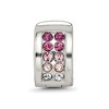 Black Bow Jewelry Sterling Silver with Pink Crystals Hinged Clip Bead Charm - 3 of 4
