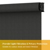 Outdoor Roller Shades for Patio with New Operation Mode (with Pull Rod-No Need Crank), Upgraded Materials Patio Shades Roller Up (6' W X 6' L), Black - 3 of 4