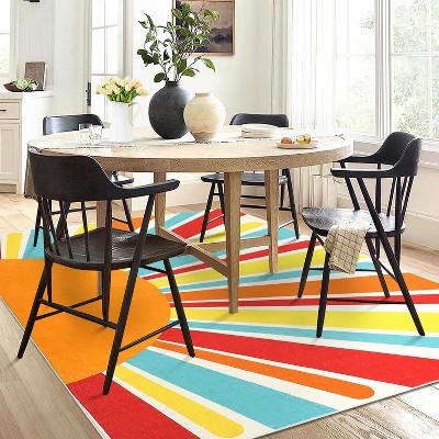 Washable Rugs Area Rugs for Living Room Bohemian Rugs for Bedroom Large Carpets Ultra Soft Faux Wool Dining Room Rug Non Slip&Non-Shedding